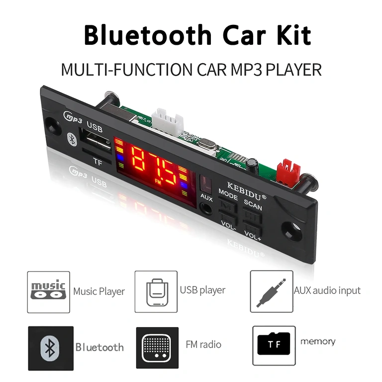 Bluetooth аудио модул за кола с 12V захранване