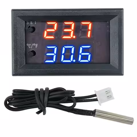 Дигитален термостат със сонда и реле 12V – контрол на температура за инкубатор, яйца, люпилня, аквариум