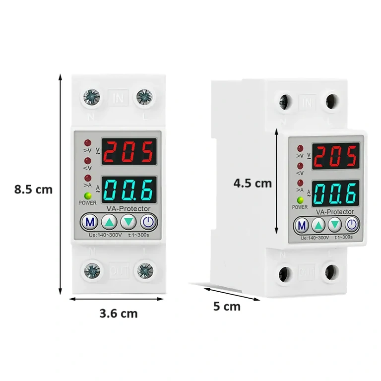 Монофазно реле за електрическа защита 220V Реле за защита от пренапрежение и претоварване за 220V