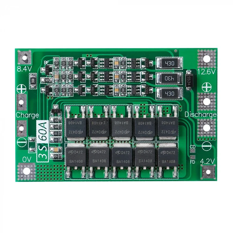 Електронна платка с BMS за защита и баланс на акумулатори