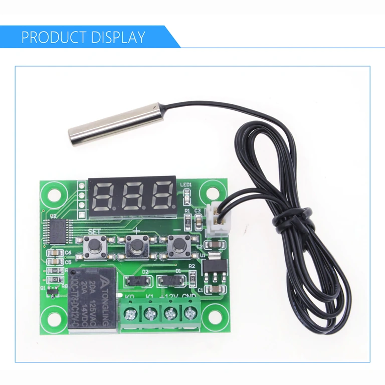 Дигитален дисплей с показание на температура за термостат W1209