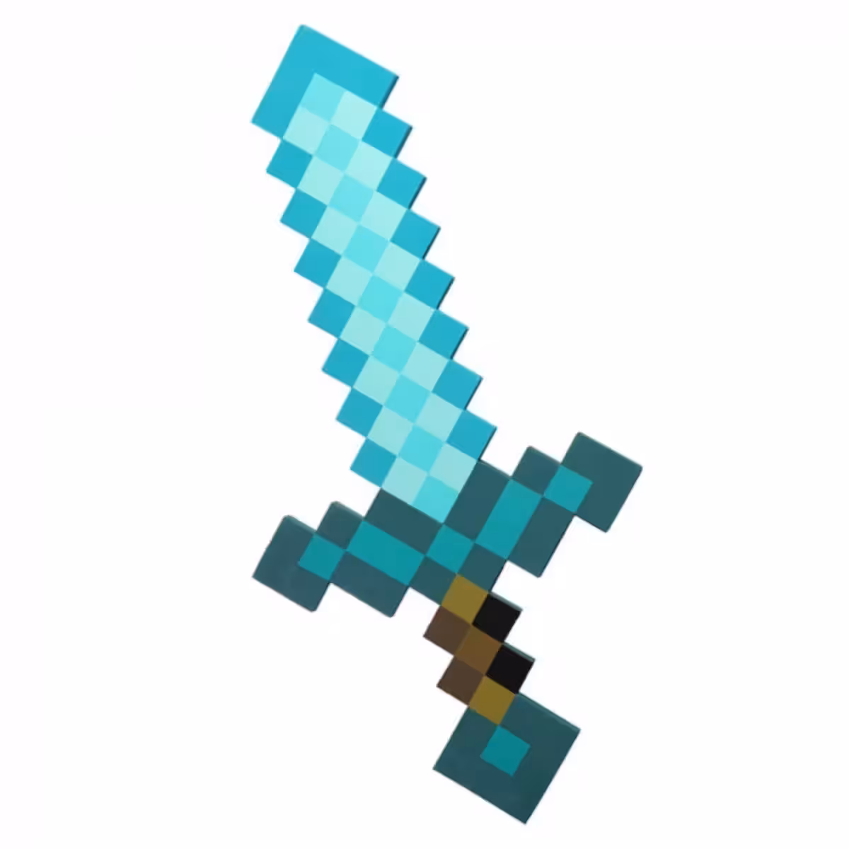 Меч с пикселен дизайн, вдъхновен от играта Minecraft