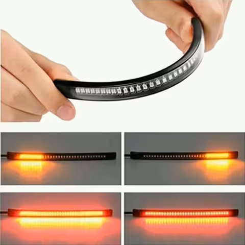 LED лента стоп и мигачи за мотоциклет, скутер, ATV – 48 светодиода гъвкава