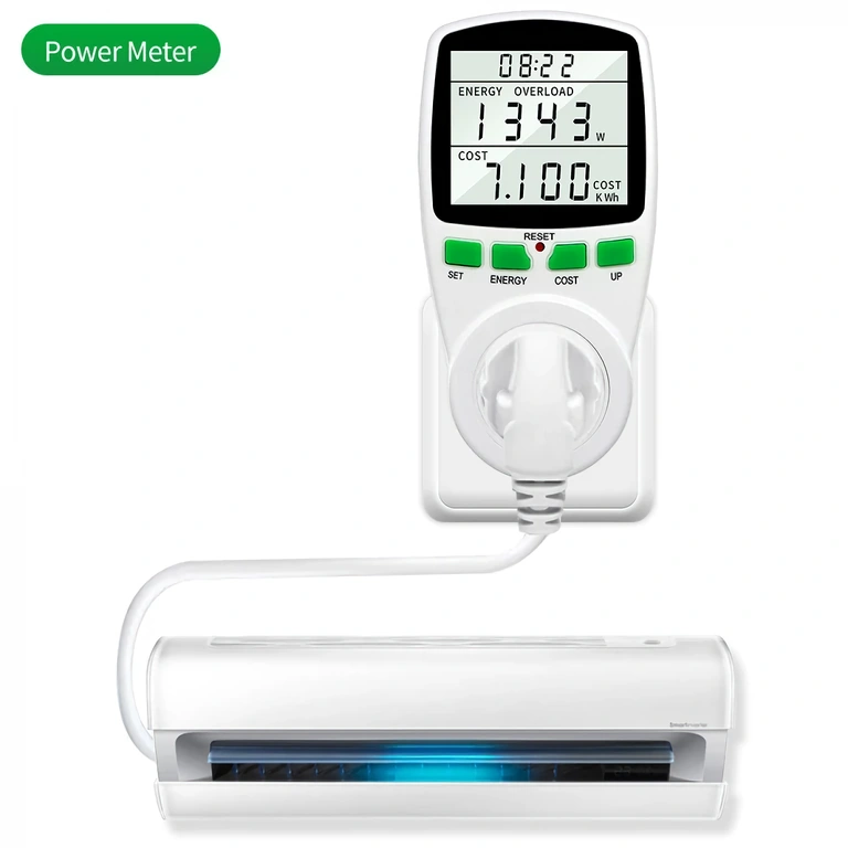 Мерител на електрически ток за потребители, включени в контакта