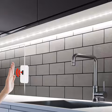 LED лента студено бяла 3м със сензор движение USB 5V за кухня и баня