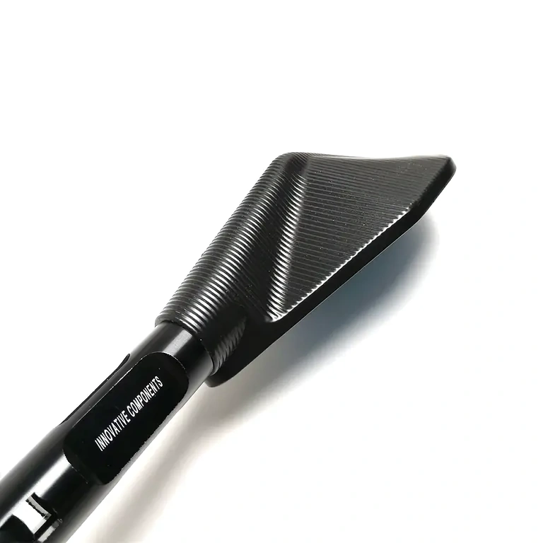 Черни спортни огледала за моторна кормилна ръка, алуминий с панорамно стъкло