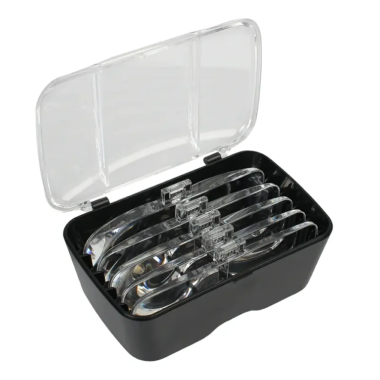 Увеличителни очила с калъф и кърпа за почистване на лещи