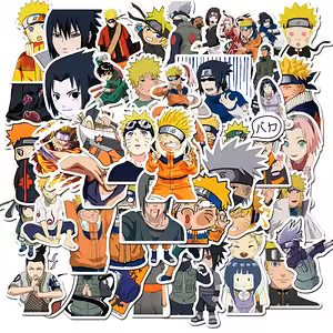 Аниме стикери Naruto Shippuden – комплект 50 PVC стикера устойчиви за лаптоп, велосипед, скейтборд и конзоли