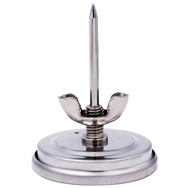 Термометър с сонда и скоба за закрепване на капака на грила