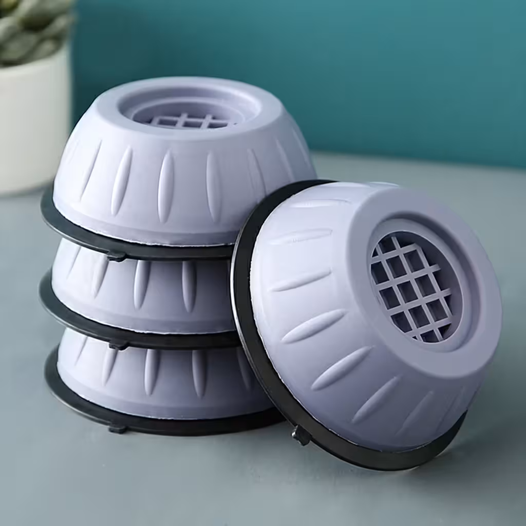 Гумени антивибрационни подложки за пералня и сушилня – комплект 4 броя против шум и хлъзгане