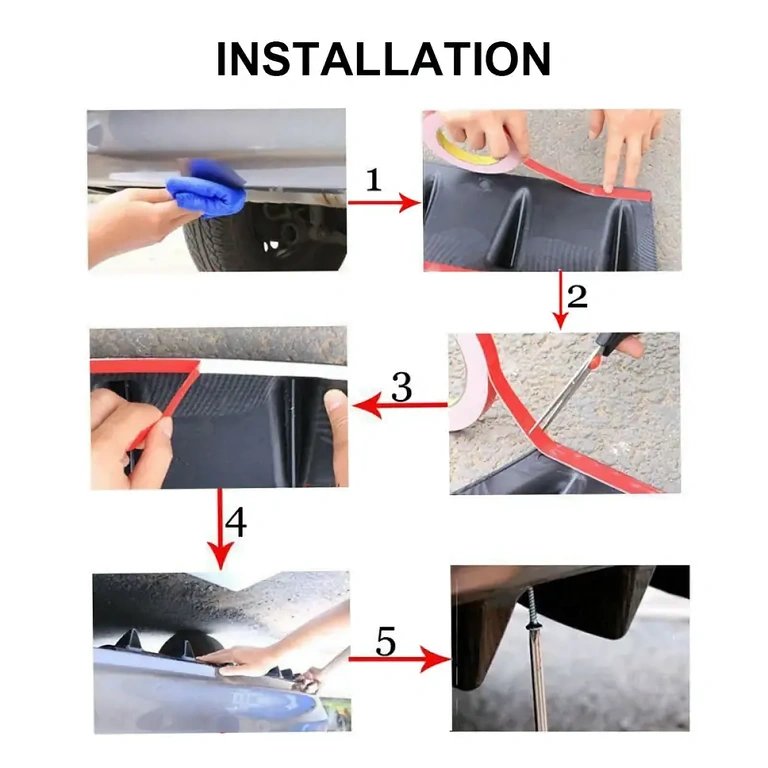 Универсален спойлер за задна броня, лесен за монтаж и регулиране