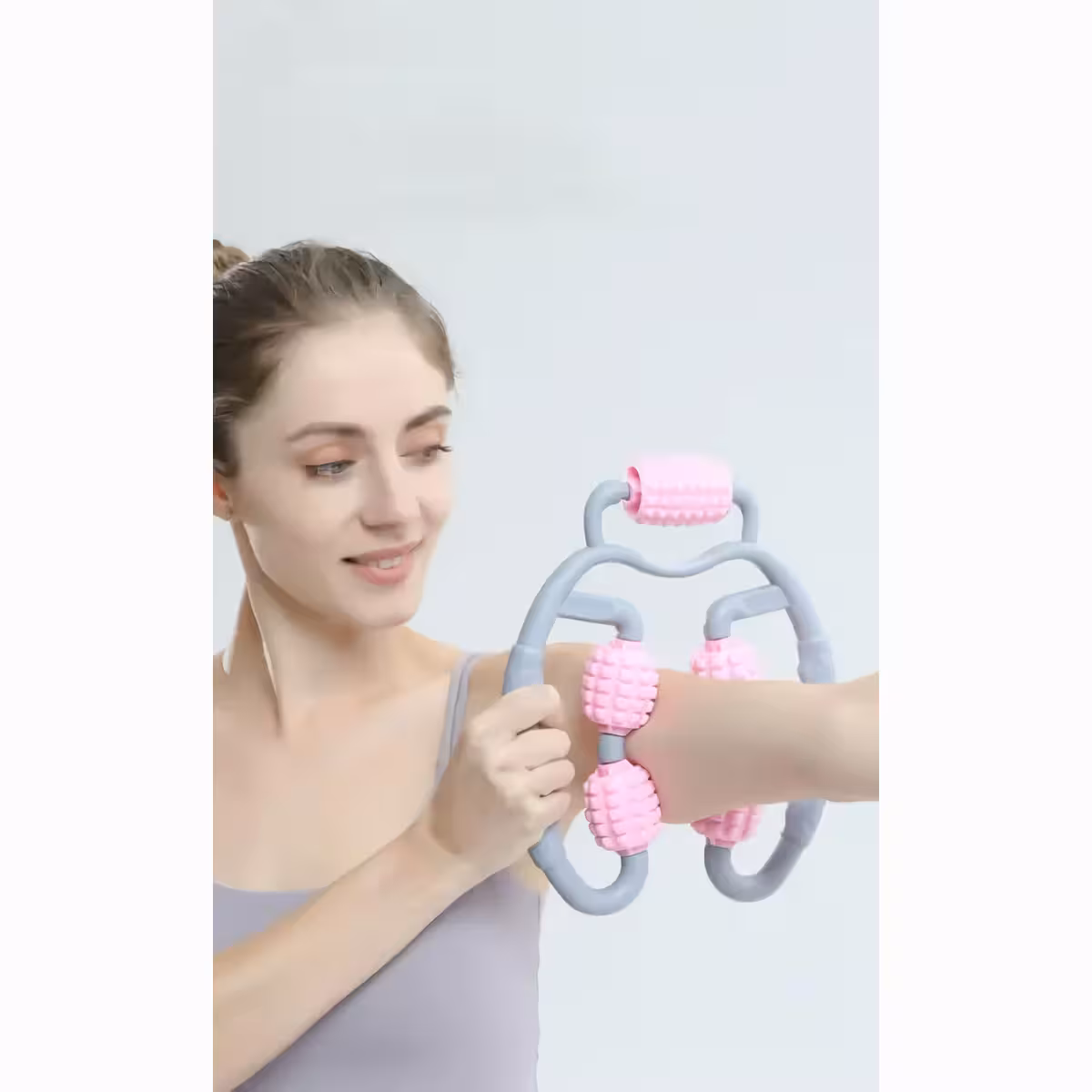 Ръчен апарат за мускулен самостоятелен масаж с ролки за намаляване на умората