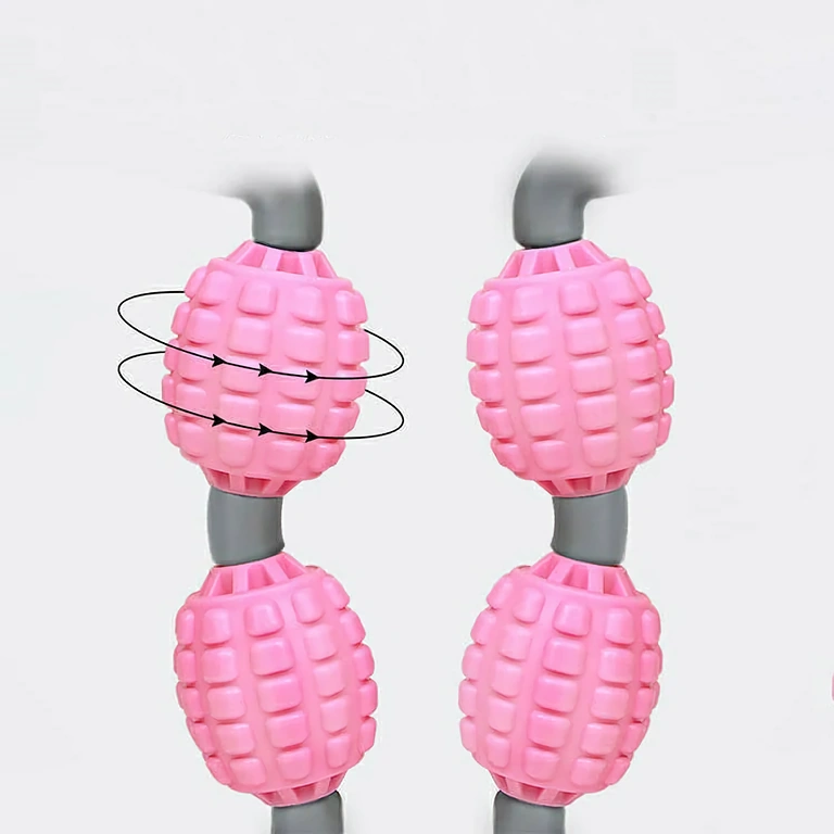 Антицелулитен масажор за стегната кожа Ръчен антицелулитен апарат с 5 силиконови ролки за стегната кожа