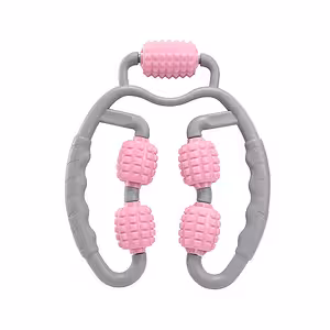 Ръчен масажор с 5 ролки – за релакс на тяло, врат, крака, антицелулитен