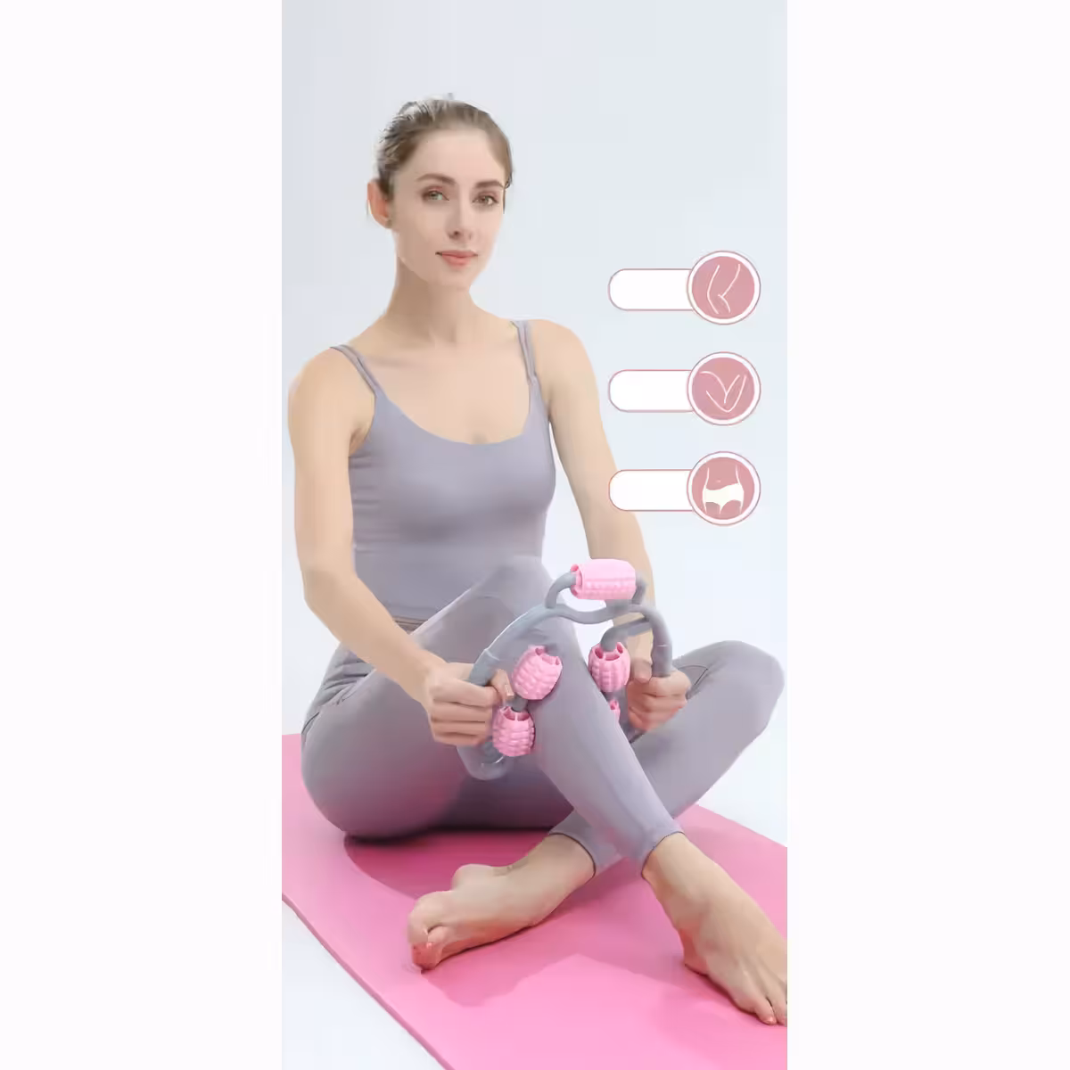 Преносимо устройство за мускулен масаж със меки силиконови ролки