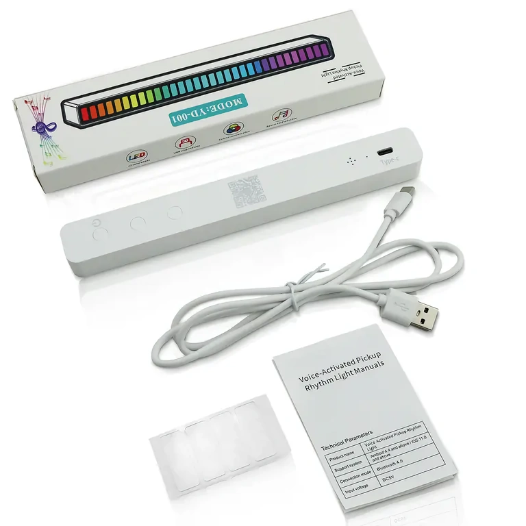 LED RGB лента с включена батерия, различни режими на осветление и музикален ритъм