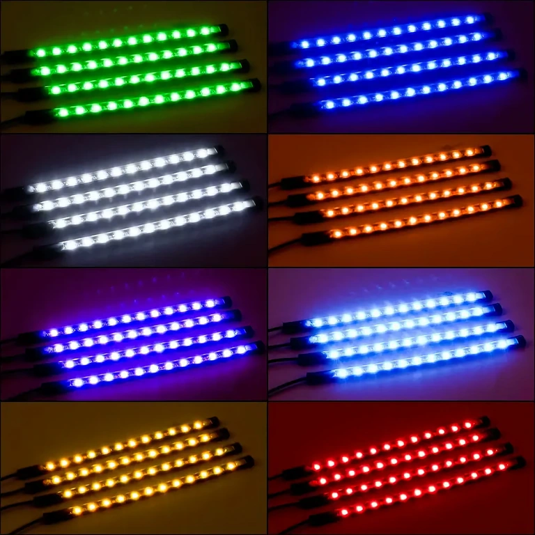 Гъвкава RGB LED лента за автомобил Гъвкава LED лента за интериорно осветление на автомобила