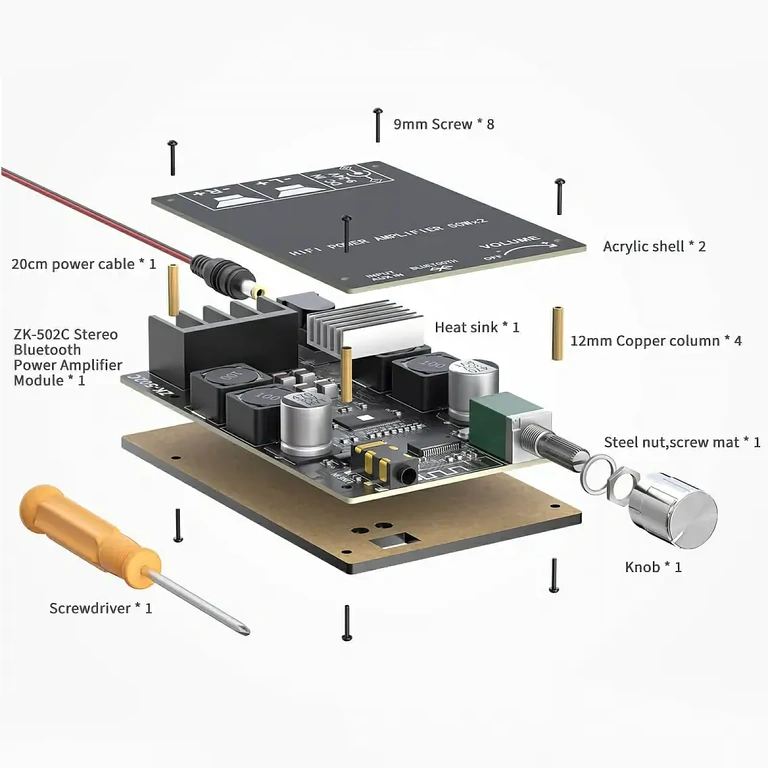 DIY стерео аудио платка Bluetooth с TPA3116D2, общо 100W