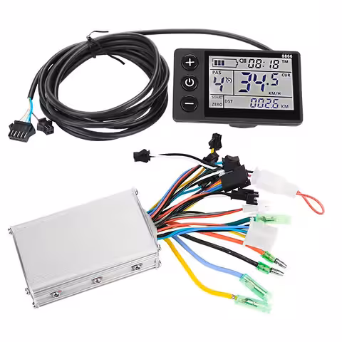 Комплект контролер + дисплей S866 за електрически велосипед 24V / 36V / 48V – 250W / 350W