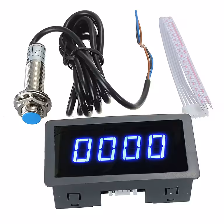 Дигитален тахометър със сензор Hall за трактор, струг, комбайн – 12V/24V, LED RPM