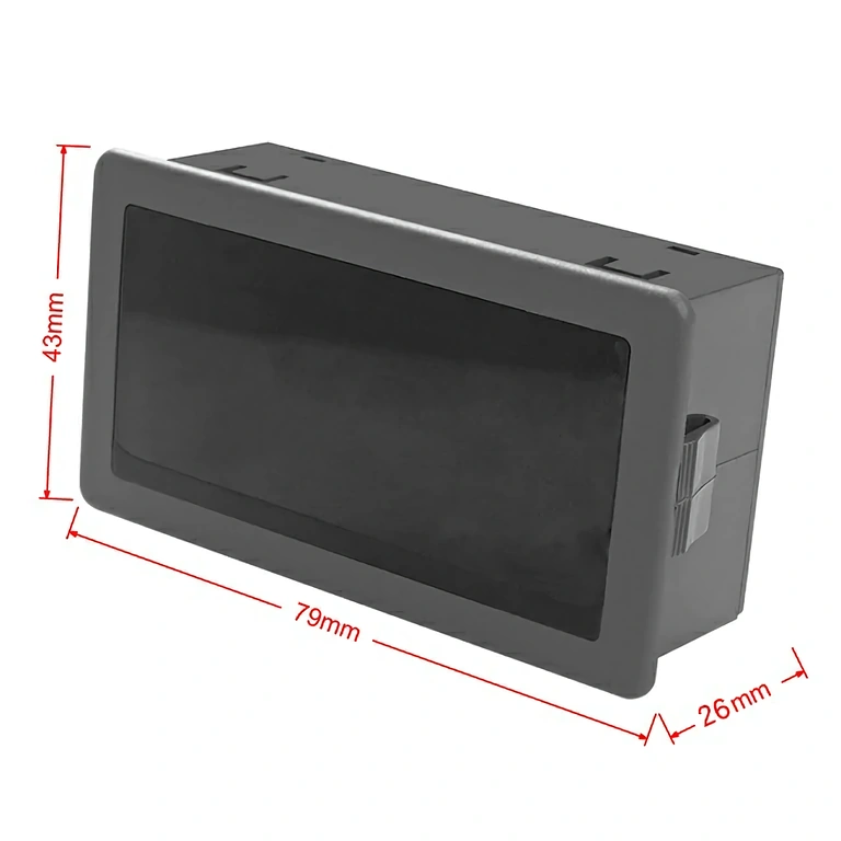 Снимка с външните размери на електронния тахометър