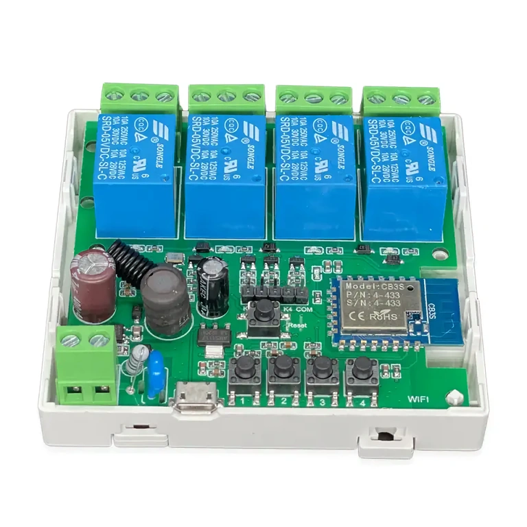 Tuya WiFi реле с RF 433MHz стойка Безжично реле модул, съвместимо с RF 433MHz, дистанционно управление чрез приложение