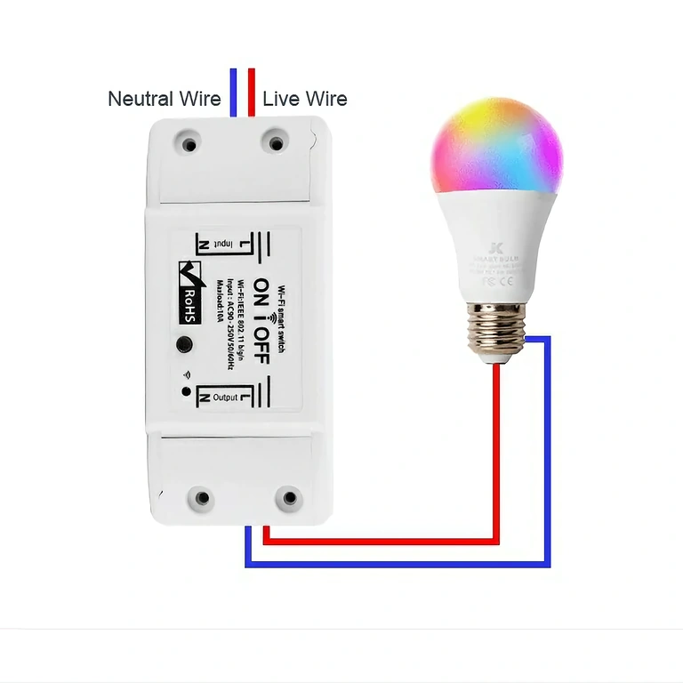 Електрическа схема и инструкции за свързване на интелигентното реле с 1 канал
