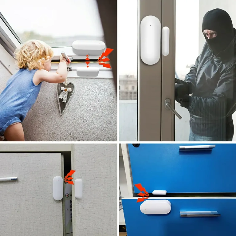 Магнитен защитен сензор за мониторинг на отварянето на врати и прозорци