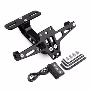 Сгъваем държач за мото номер с LED, универсален спортен