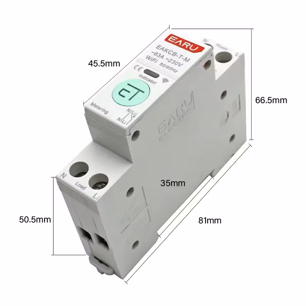 Страничен профил на смарт електромер с модерен дизайн