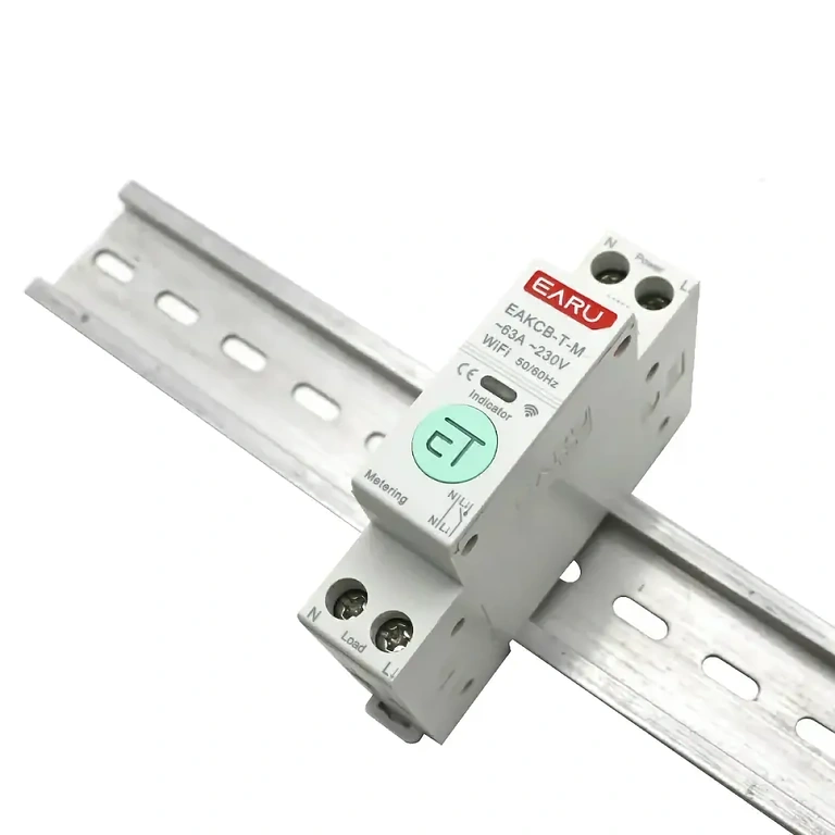 Монтаж на DIN шина WiFi електромер, монтиран на DIN шина в електрическо табло