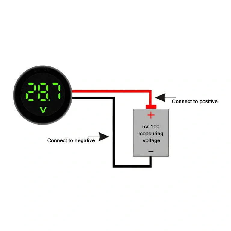 Тестер за напрежение на автомобилна батерия 12V с цифров дисплей
