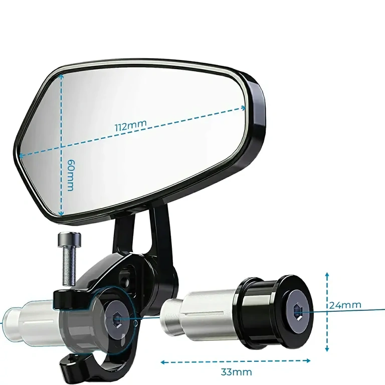 Огледала със спортен вид, монтиращи се под кормилото