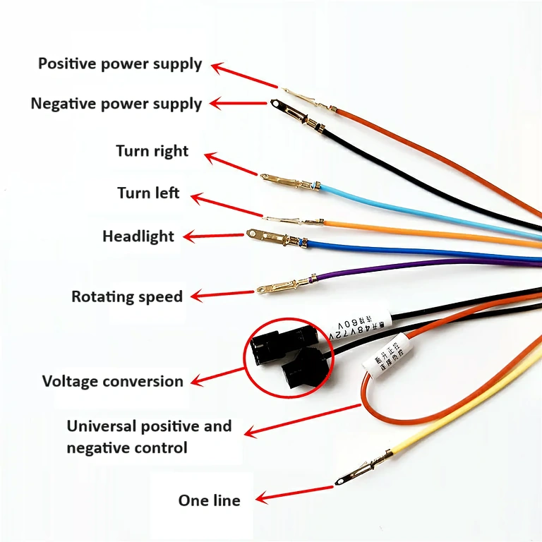 LCD дисплей с включени кабели за връзка Конектори и кабели за монтаж на дисплея на скутера
