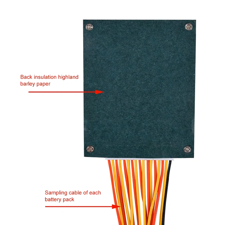 Изображение на гърба на BMS платка 16S 60V 40A
