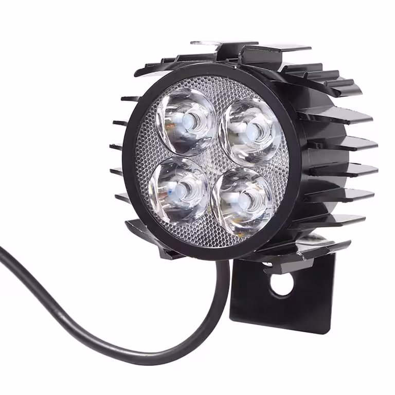 LED фар с вграден клаксон за електрическа тротинетка и велосипед – 12V-72V мощен и издръжлив