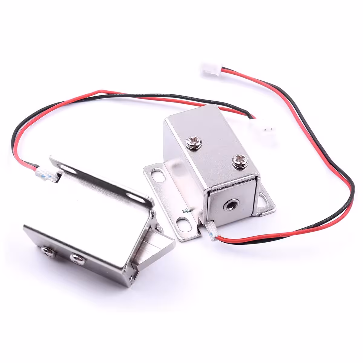 Две електромагнитни ключалки 12V, преден изглед