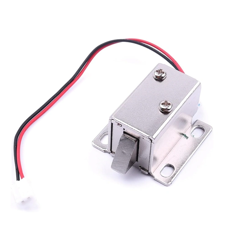 Електромагнитна брава 12V – изглед отпред Изображение на електромагнитна ключалка 12V, преден изглед