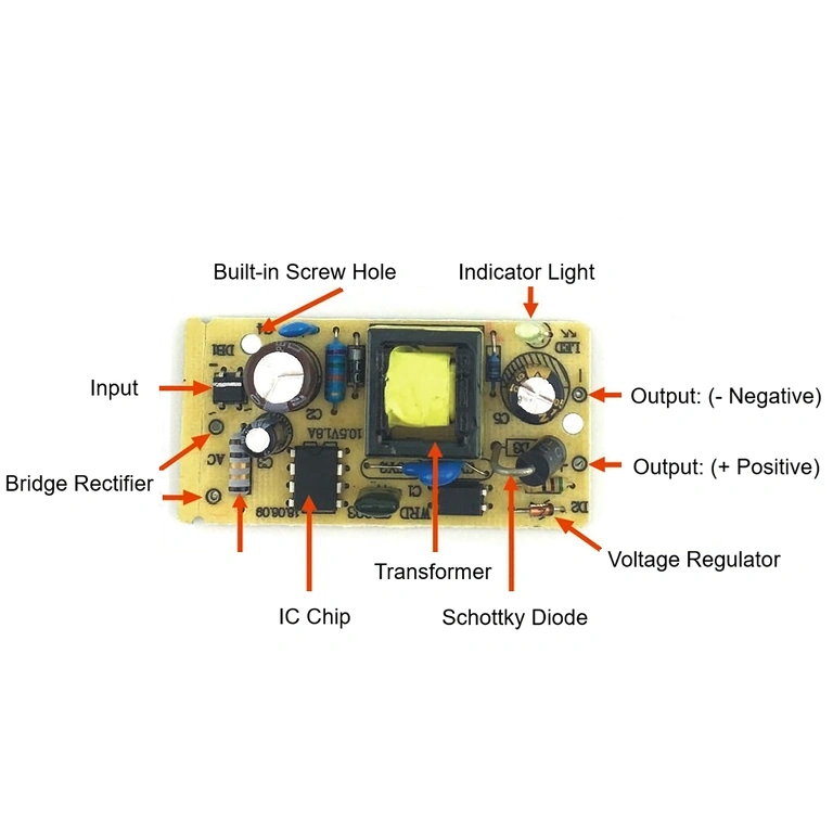 Техническа информация от етикета на 5V адаптер