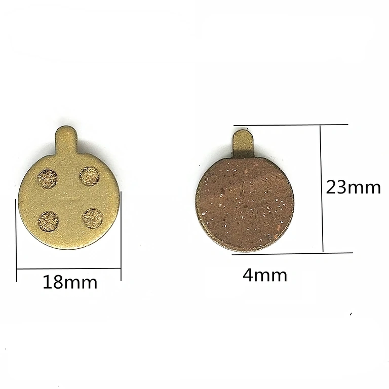 Размери спирачни накладки Точни размери на спирачните накладки (18 x 23 x 4 мм)