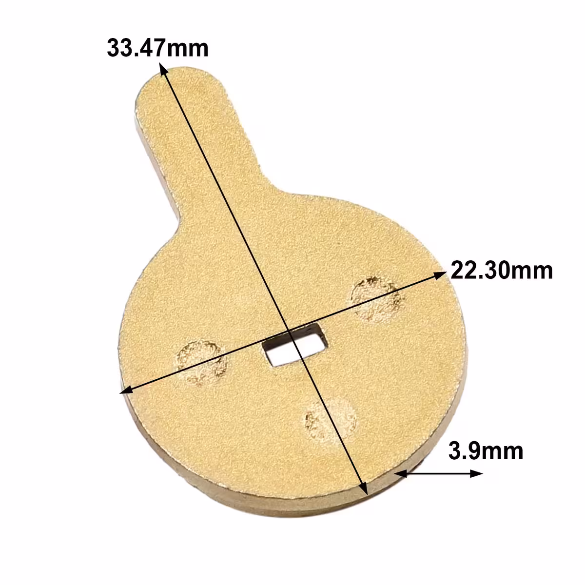 Размери на спирачни накладки: 33.5 x 22.3 x 3.9 мм