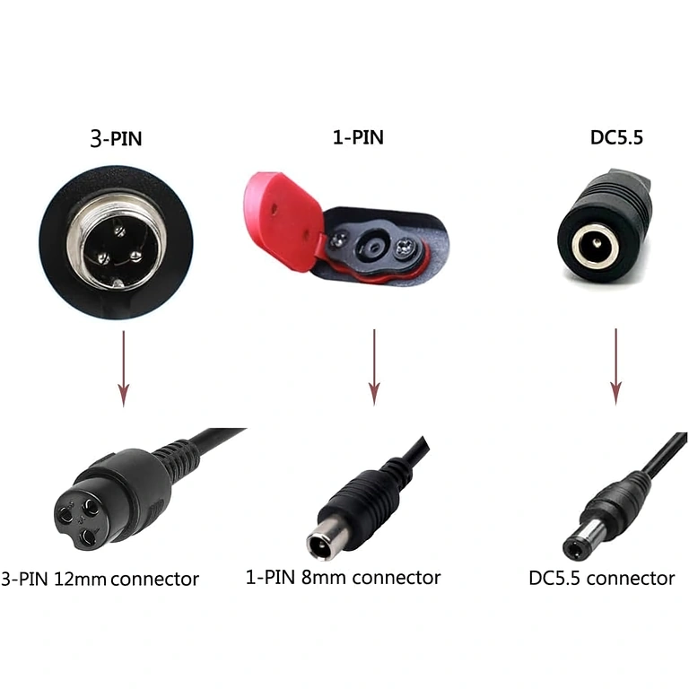 Зарядно 36V–42V 3A за тротинетки Xiaomi и Segway-Ninebot, коаксиален щепсел 8 мм