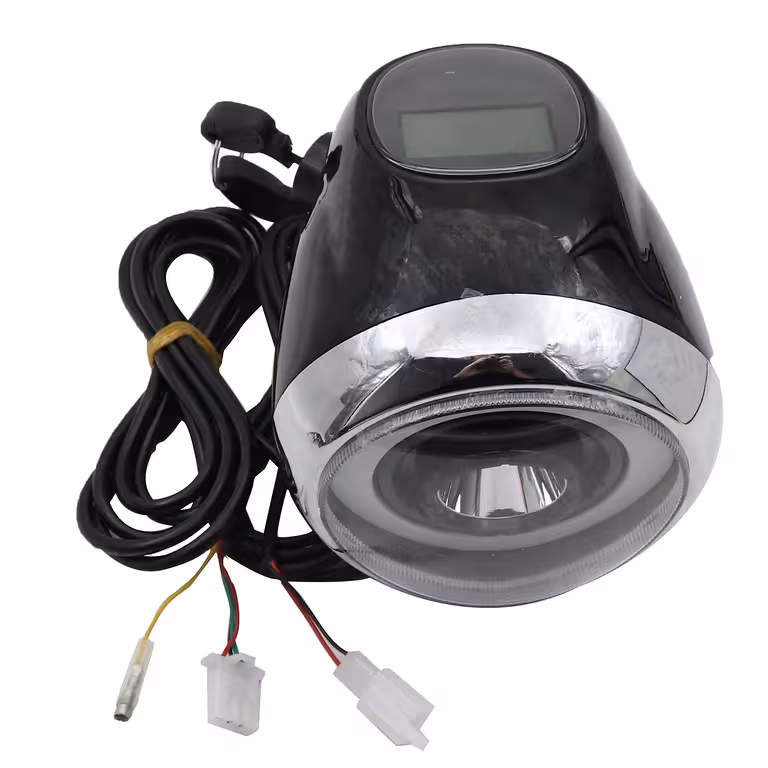 Фар за електрически скутер Citycoco Harley 60V с LCD дисплей, LED светлина и електрически контакт