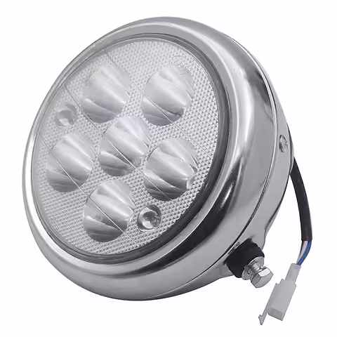Фар LED Кръгъл 5 Инча за Електрически Скутер, Мотоциклет, Citycoco и Harley – Осветление 12V-80V