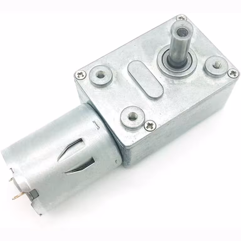Мотор с Редуктор 12V GY-370 – Червячен Мотор, Ниски Обороти, Висок Въртящ Момент и Самозаключваща Функция