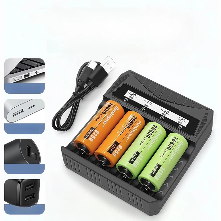 Универсално зарядно с монтирани Li-ion батерии