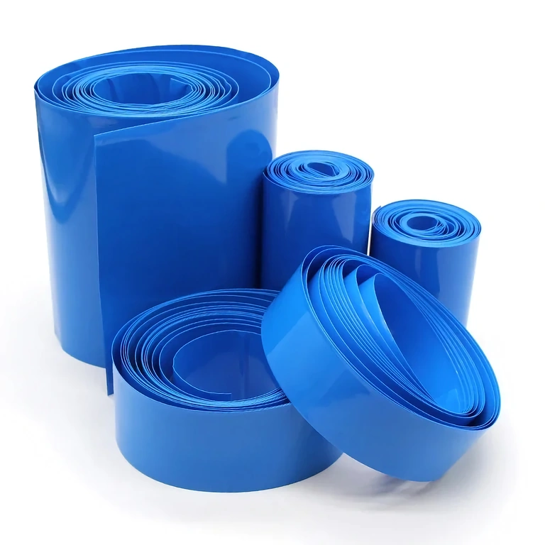 Синя термосвиваемa тръба Cellpack на метър за батерии