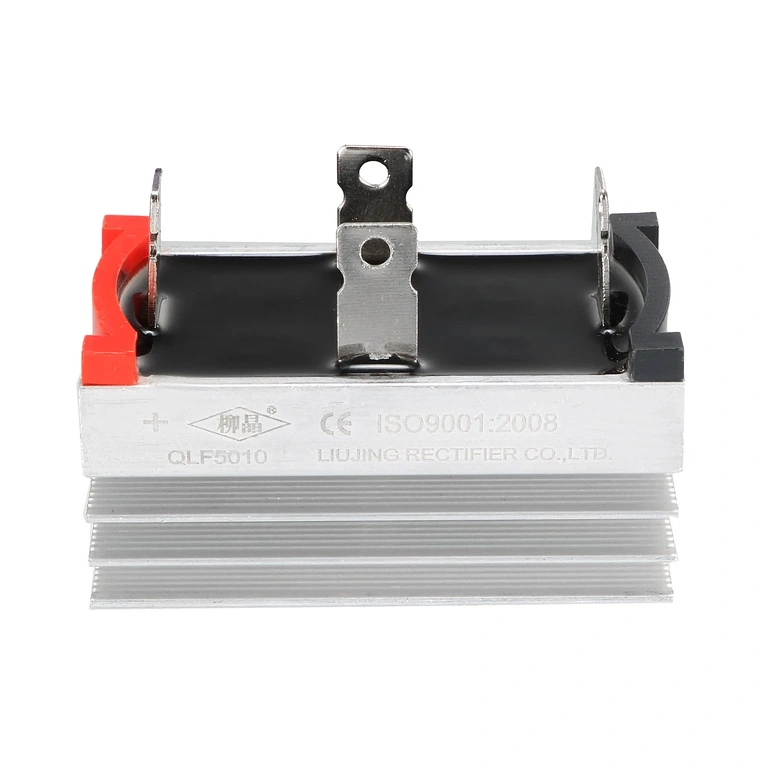 Еднофазен мостов токоизправител с радиатор – челен изглед