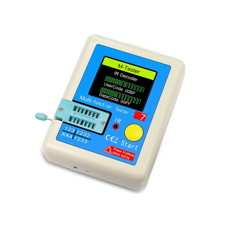 Цветен TFT екран на тестер LCR-T7 – детайл