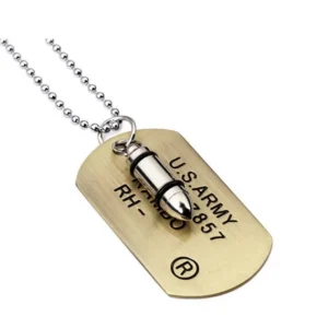 Верига Медальон Dog Tag Куршум военни приятна идентификация